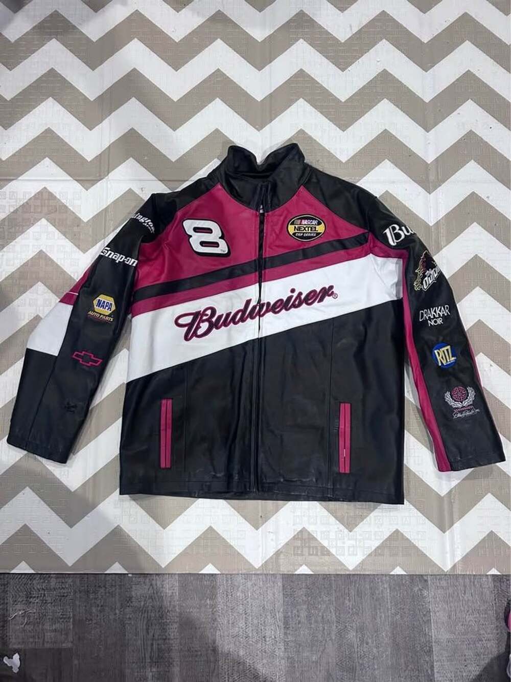 Vintage Dale Earnhardt Jr #8 Budweiser nascar leather jacket